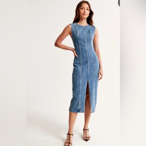 Abercrombie & Fitch Dresses & Skirts - Abercrombie & Fitch Denim Midi Dress XS D01